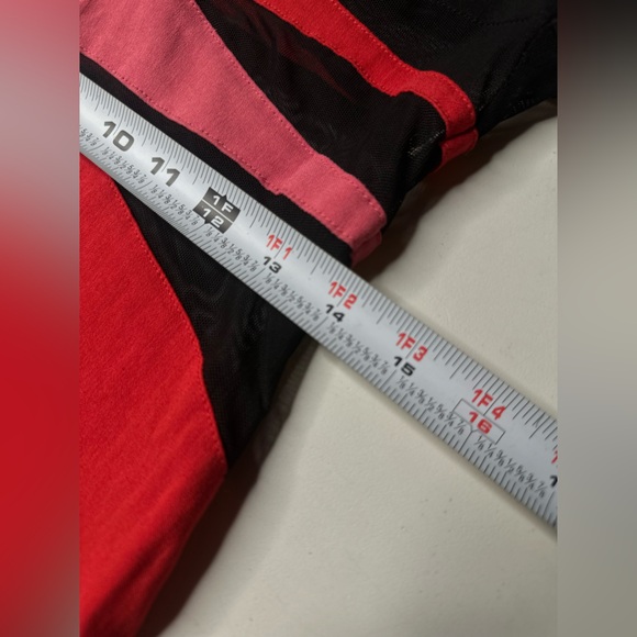 XOXO Colorblock Dress Orange Pink Sheer Panels Stretch Size M - Picture 14 of 15